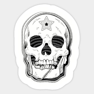 Dead Skull Ropes Sticker